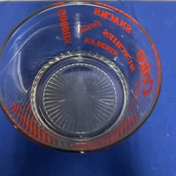 Vintage Coca Cola Heavy Glass Snack Bowl - Picture 4 of 5